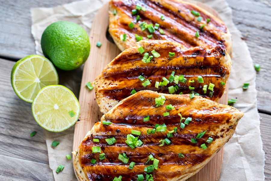 grilled chicken breasts with lime sauce