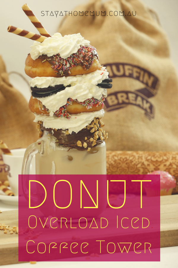 Donut Overload Iced Coffee Tower | Stay At Home Mum
