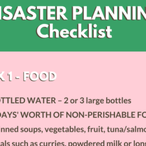 Disaster Planning Checklist