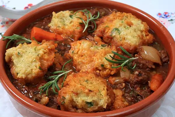 Country Beef Casserole with Herb Scones