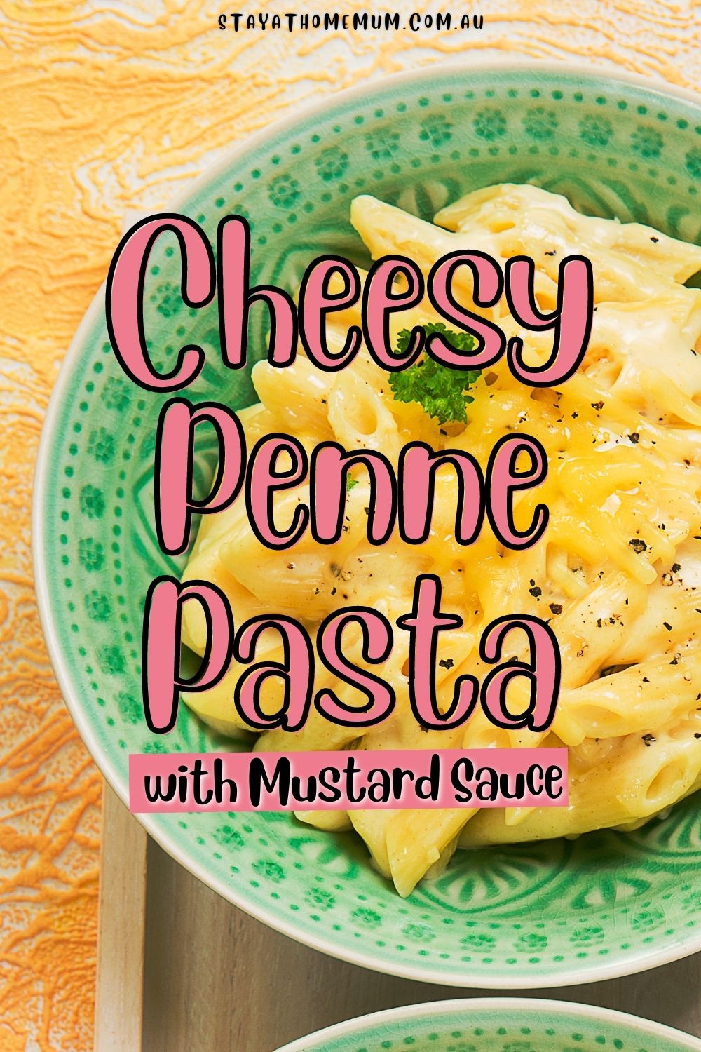 Cheesy Penne Pasta with Mustard Sauce Pinnable