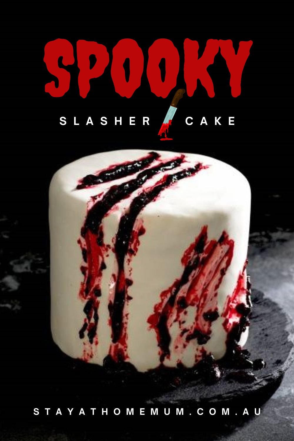 Spooky Slasher Cake Pinnable