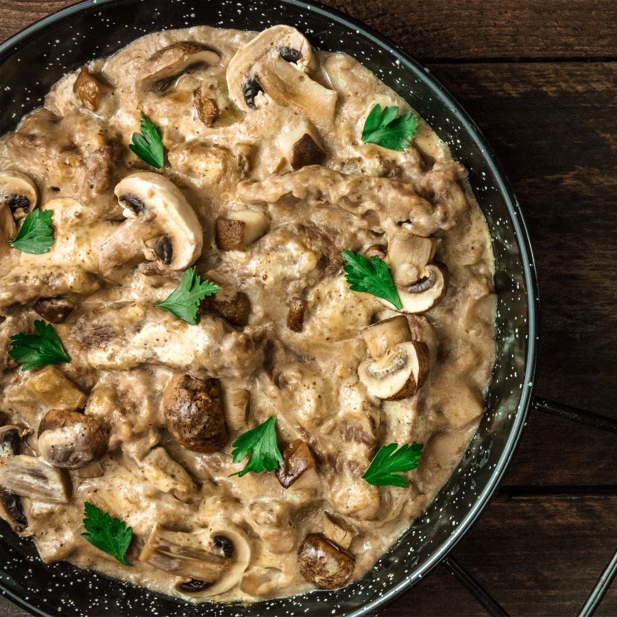 Slow Cooker Beef and Mushroom Stroganoff | Stay At Home Mum