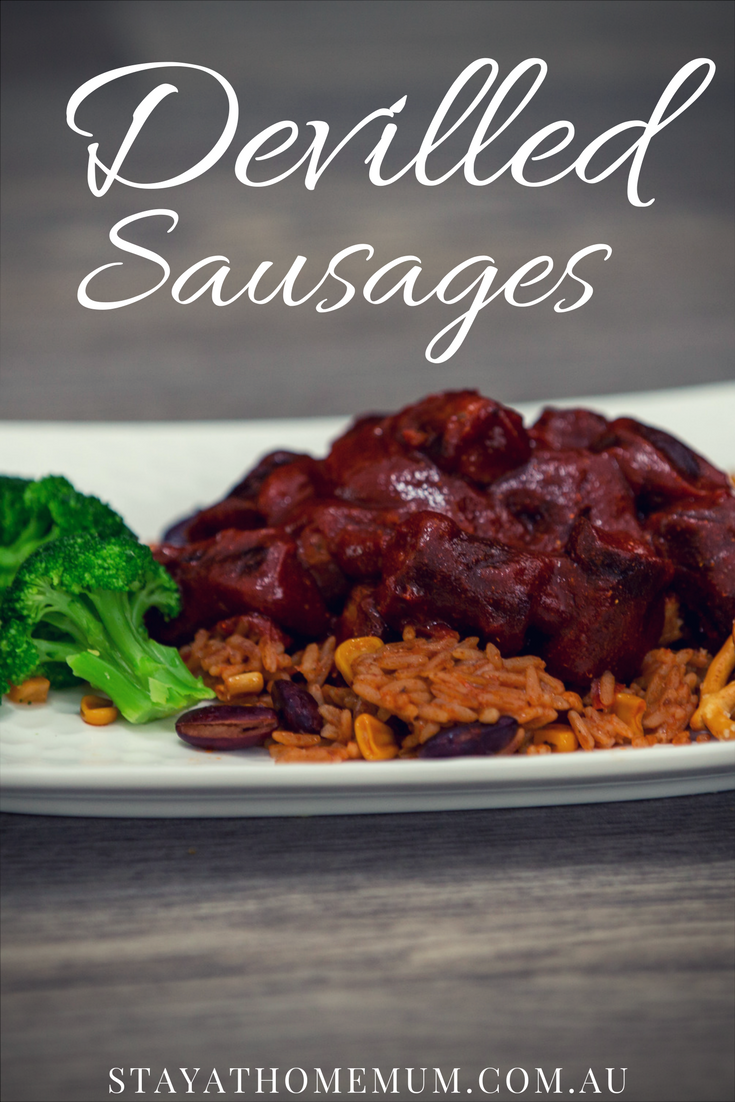 Slow Cooker Devilled Sauages | Stay At Home Mum