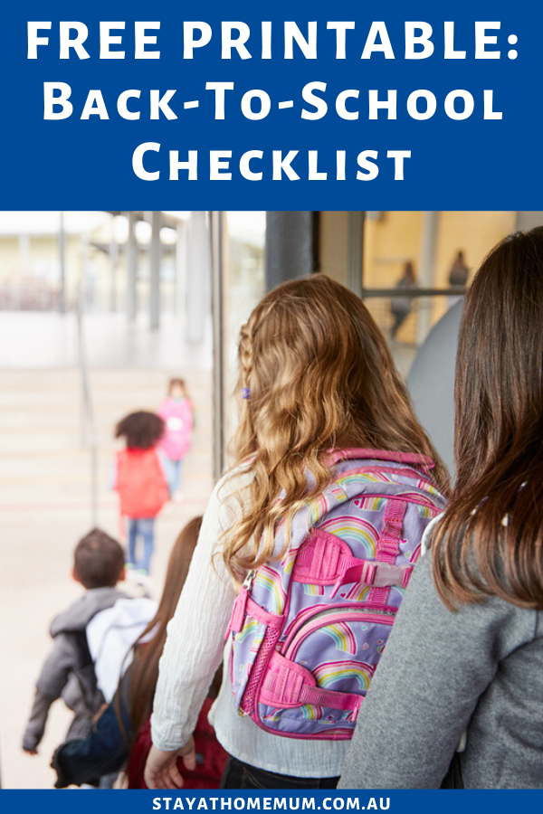 FREE PRINTABLE: Back-To-School Checklist | Stay At Home Mum