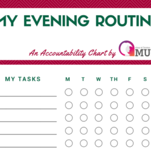Evening Routine Chart