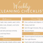 Weekly Cleaning Checklist | Stay At Home Mum