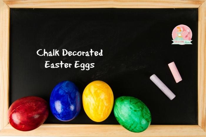 Chalk Decorated Easter Eggs