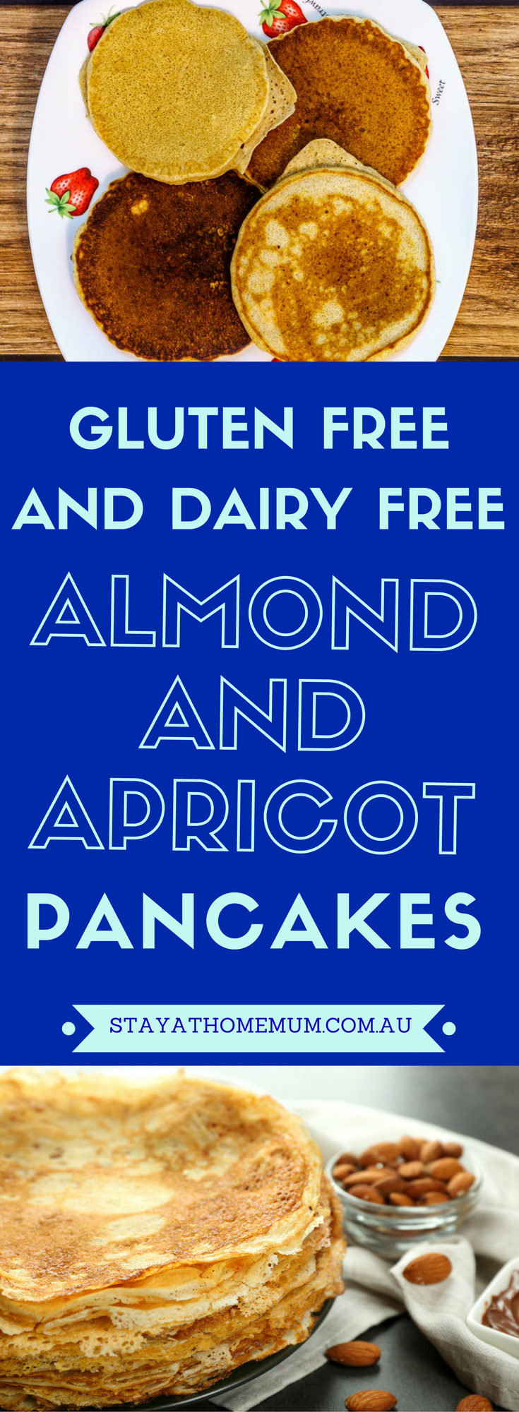 Gluten Free and Dairy Free Almond and Apricot Pancakes | Stay At Home Mum
