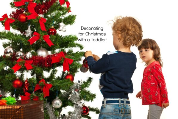 Decorating for Christmas with a Toddler