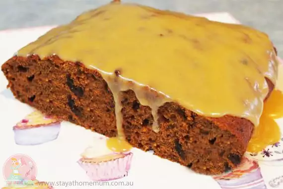 Sticky Date Caramel Slab Cake