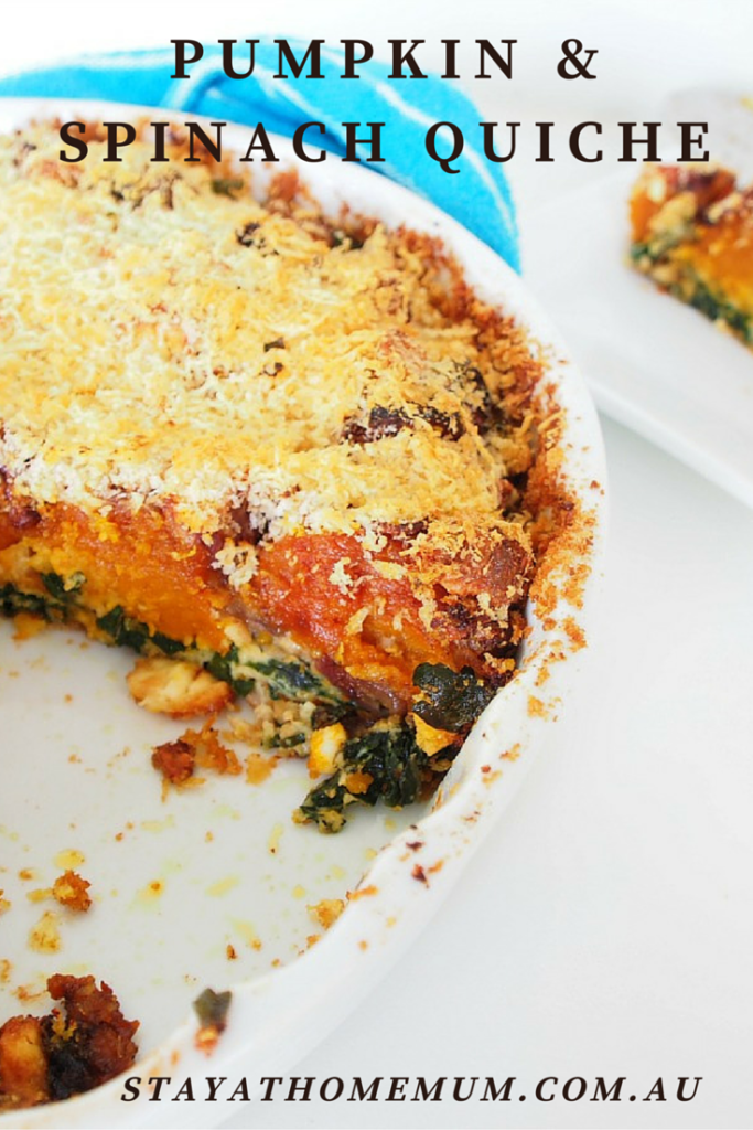 Pumpkin and Spinach Quiche