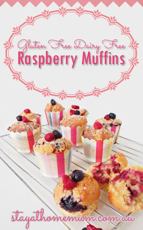 gluten free dairy free raspberry muffins | Stay at Home Mum