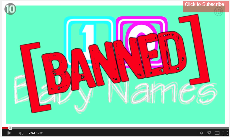 Banned Baby Names