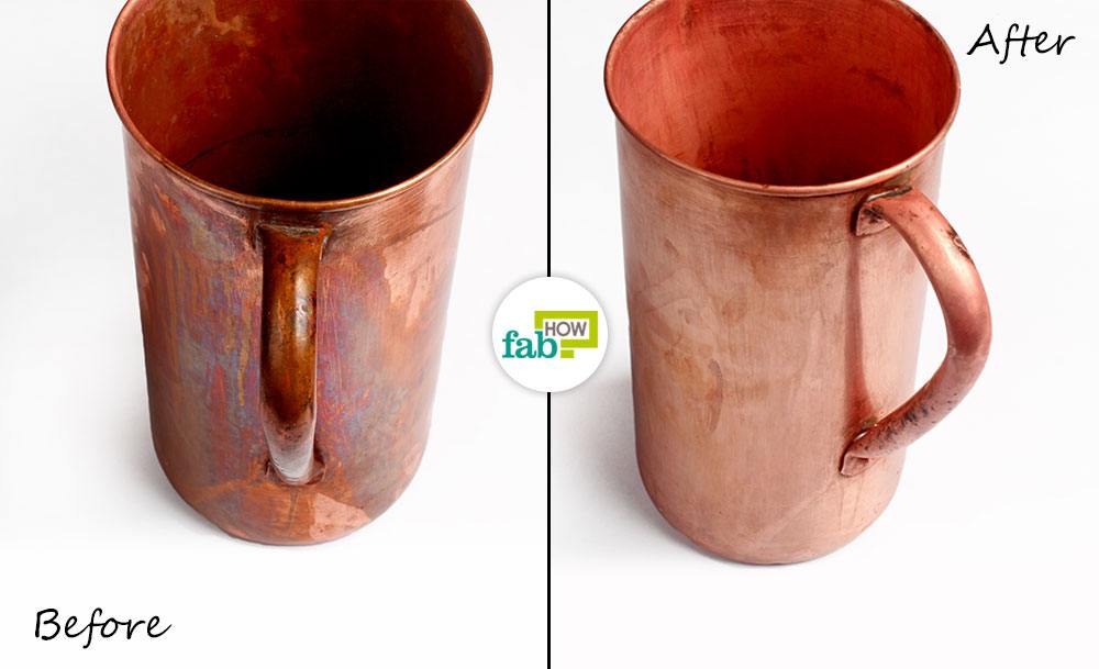 before after cleaning copper container | Stay at Home Mum.com.au