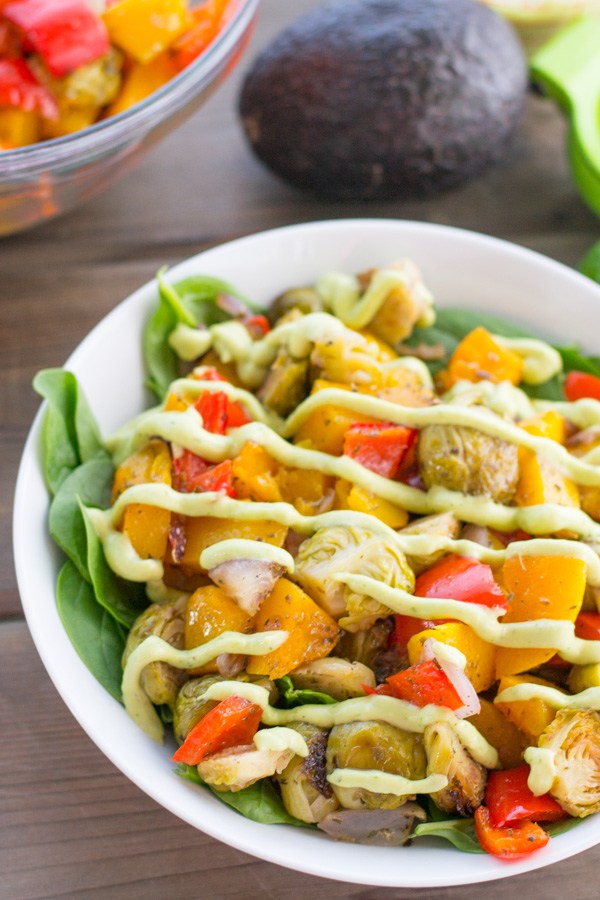 Roasted-Veggie-Salad-with-Avocado-Dressing-3