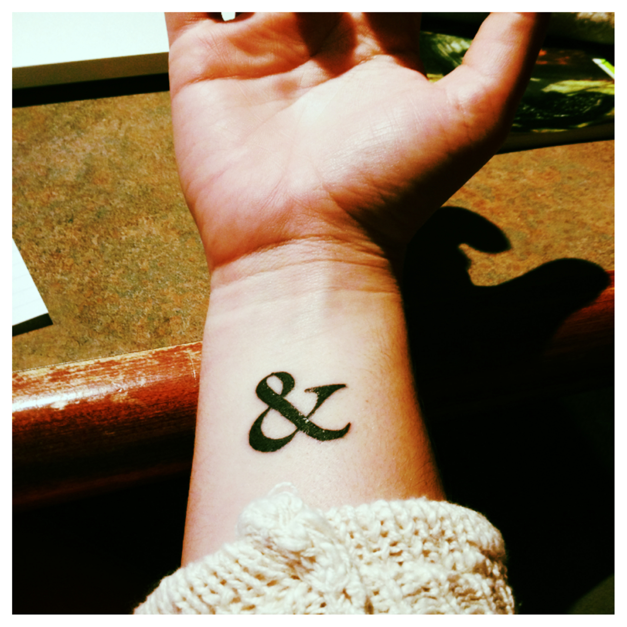 Cool Ampersand Tattoo On Wrist at1214 | Stay at Home Mum.com.au