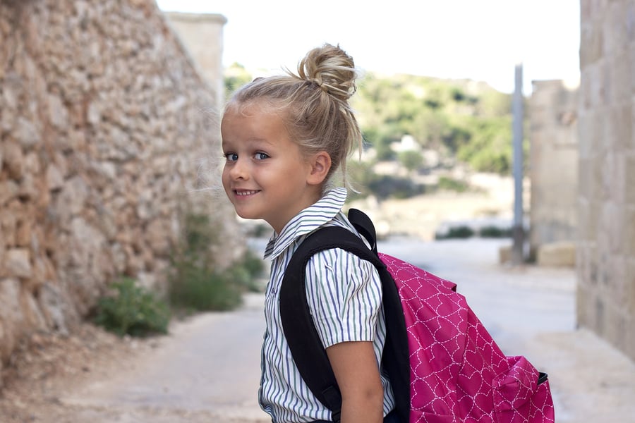 bigstock School Girl With Bag Outside 59355194 | Stay at Home Mum.com.au