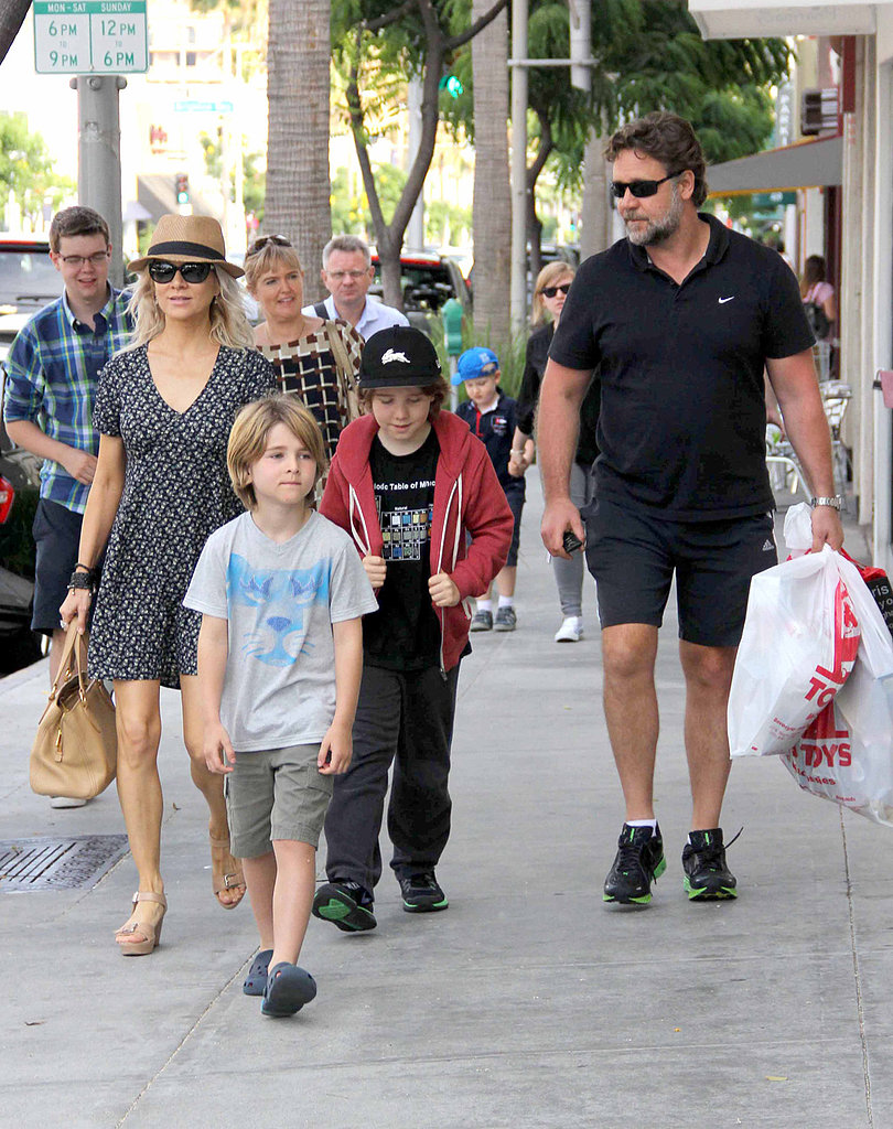 Russell Crowe Danielle Spencer Shopping LA Sons | Stay at Home Mum.com.au