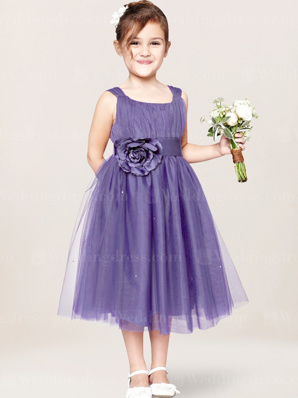 purple flower girl dress fl236 a | Stay at Home Mum.com.au