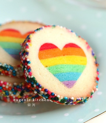 Rainbow Heart Cookies | Stay At Home Mum