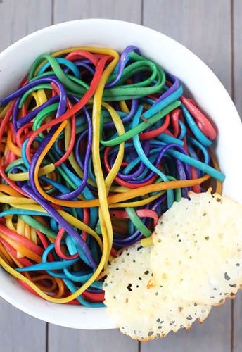 Rainbow Pasta Noodles | Stay At Home Mum