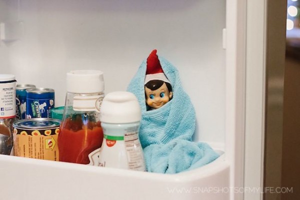 Elf on the shelf in the fridge | Stay at Home Mum.com.au