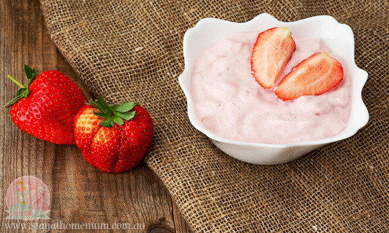 Low Fat Strawberry Frozen Yoghurt1 | Stay at Home Mum.com.au
