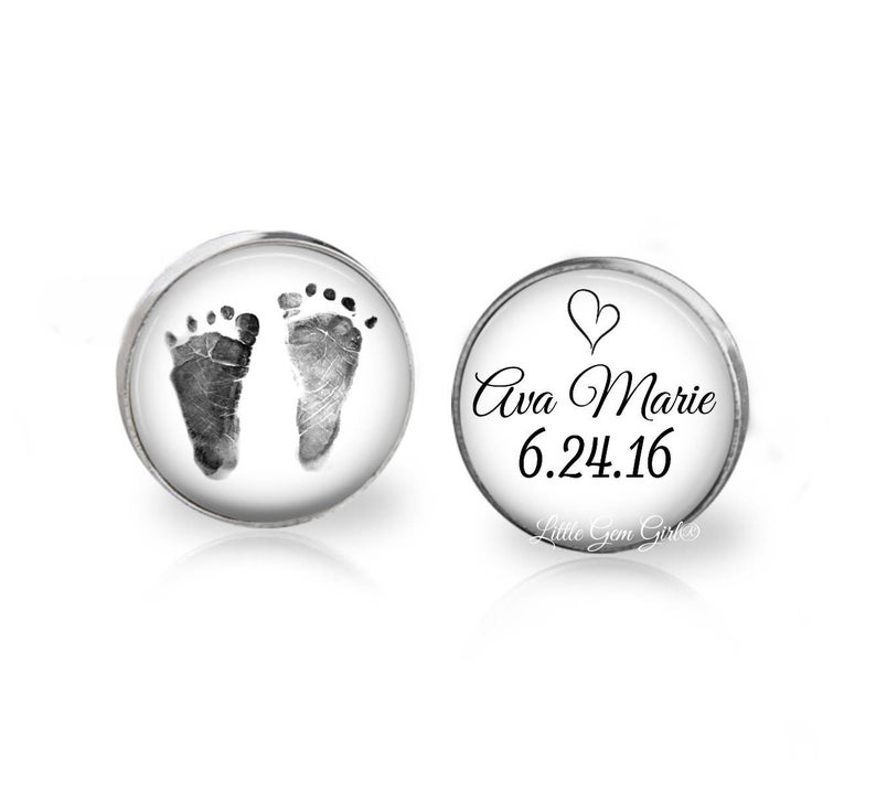 Baby Foot Print Cuff Links | Stay At Home Mum 
