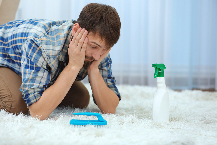 bigstock Desperate young man cleaning c 169634951 | Stay at Home Mum.com.au