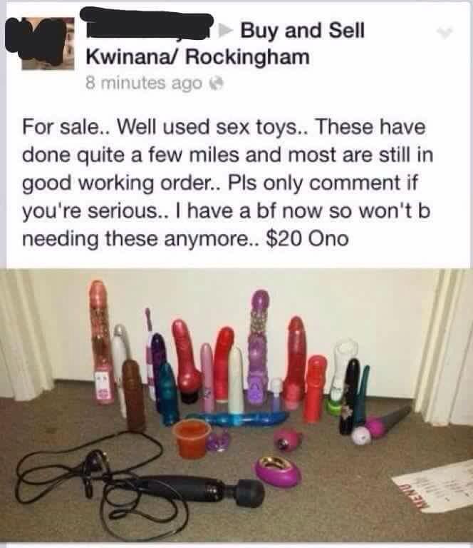 Used Sex Toys and Other Weird Shit For Sale on Buy Swap and Sell Sites I Stay at Home Mum