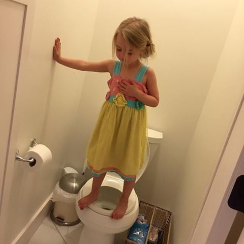 This Girl's Reason for Standing on a Toilet Seat Shocks Mum | Stay at Home Mum