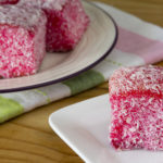Pink Strawberry Lamingtons | Stay at Home Mum.com.au