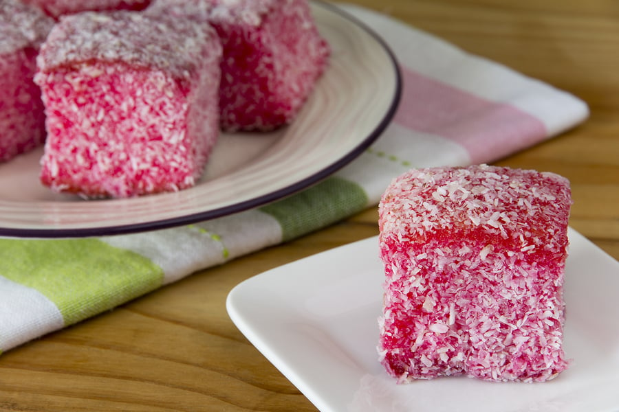 Pink Jelly Strawberry Lamingtons | Stay At Home Mum