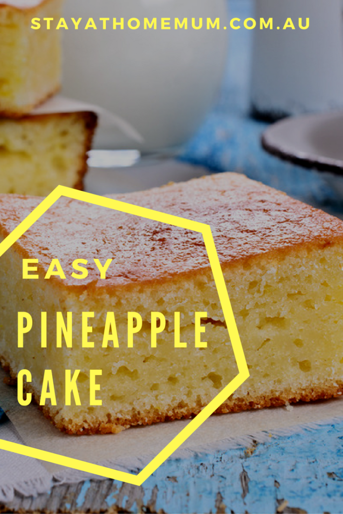 What are the common ingredients in easy pineapple cake recipes?