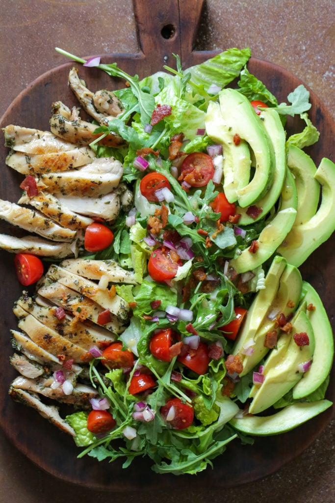 Rosemary Chicken Salad with Avocado and Bacon | Stay at Home Mum