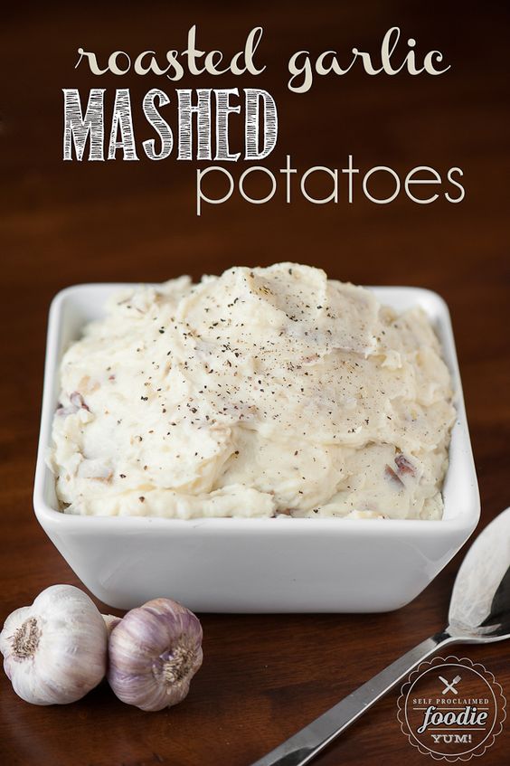 Roasted Garlic Mashed Potatoes | 50+ Christmas Side Dish Ideas | Stay At Home Mum