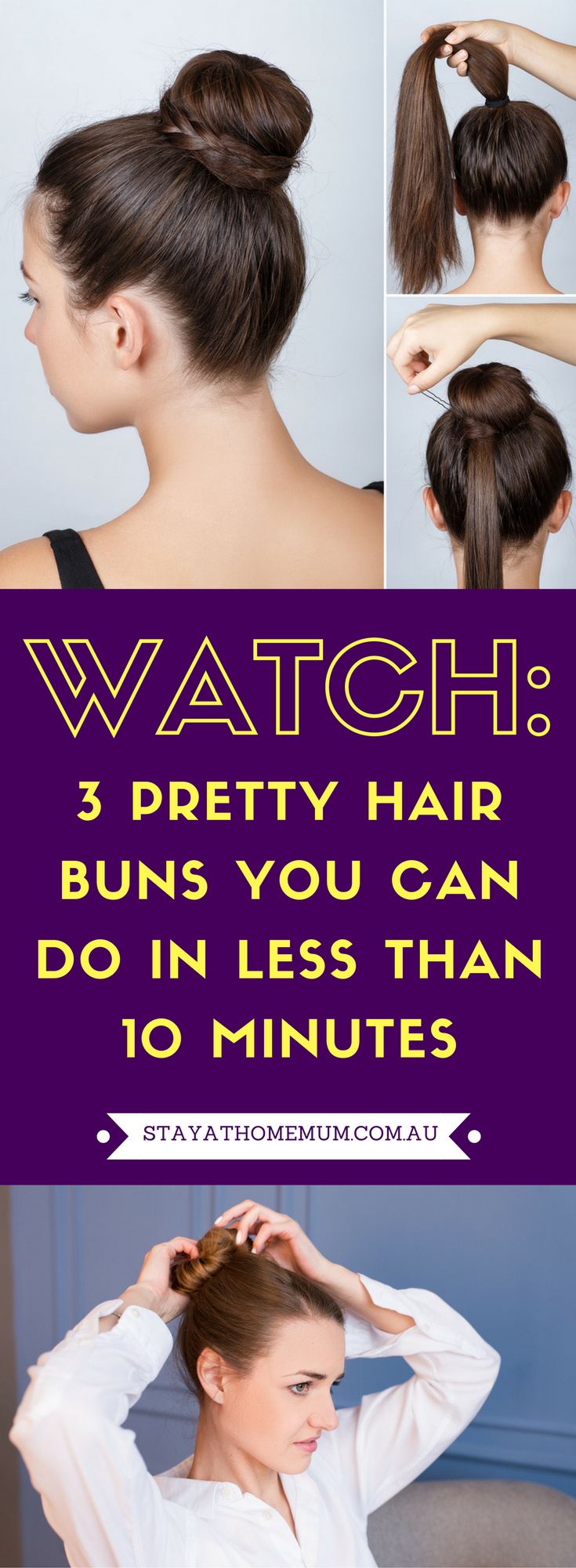 WATCH- 3 Pretty Hair Buns You Can Do In Less Than 10 Minutes (1)