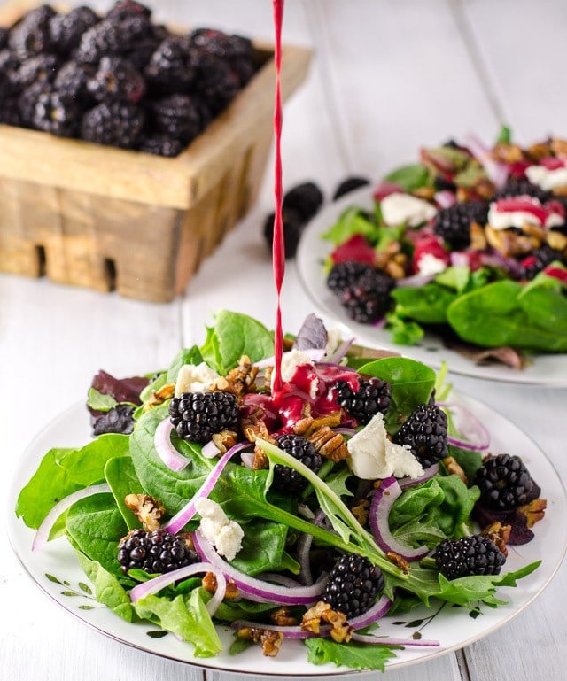 Blackberry Goat Cheese Salad | Stay At Home Mum