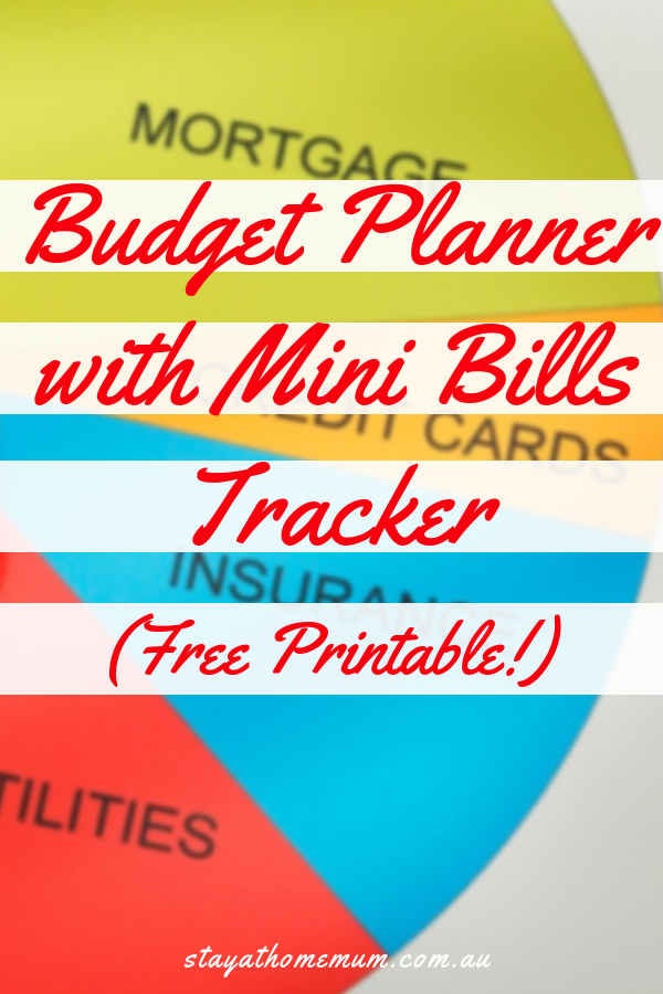 Budget Planner with Mini Bills Tracker 1 | Stay at Home Mum.com.au