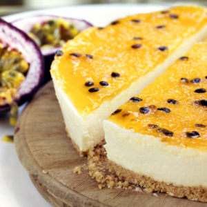 No-Bake Passionfruit Jelly Cheesecake