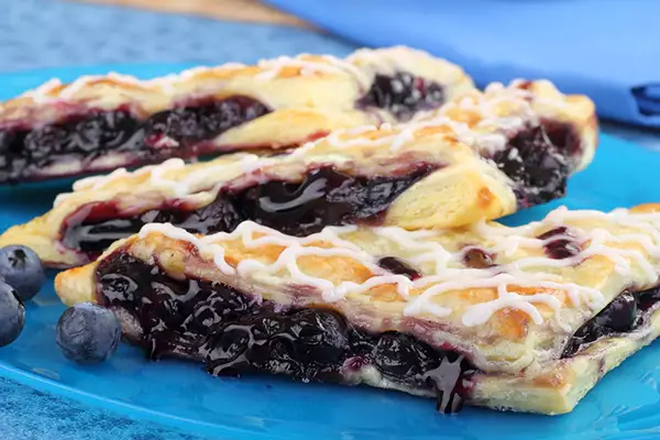 Simple Glazed Blueberry Turnovers