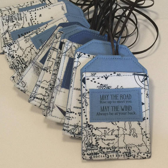 custom luggage tags wedding favors | Stay at Home Mum