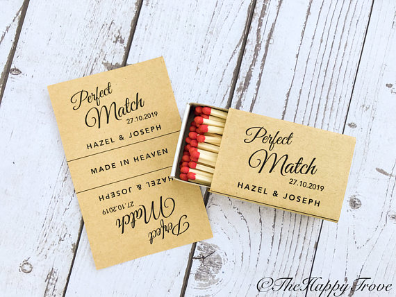 perfect match wedding favor | Stay at Home Mum