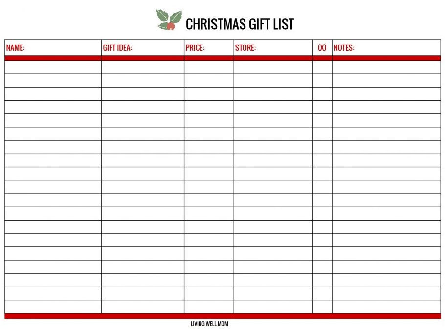 christmas gift list e1507095319110 | Stay at Home Mum.com.au