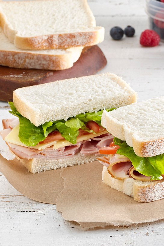 hi fibre lo gi loaf ham cheese salad super sandwiches | Stay at Home Mum.com.au