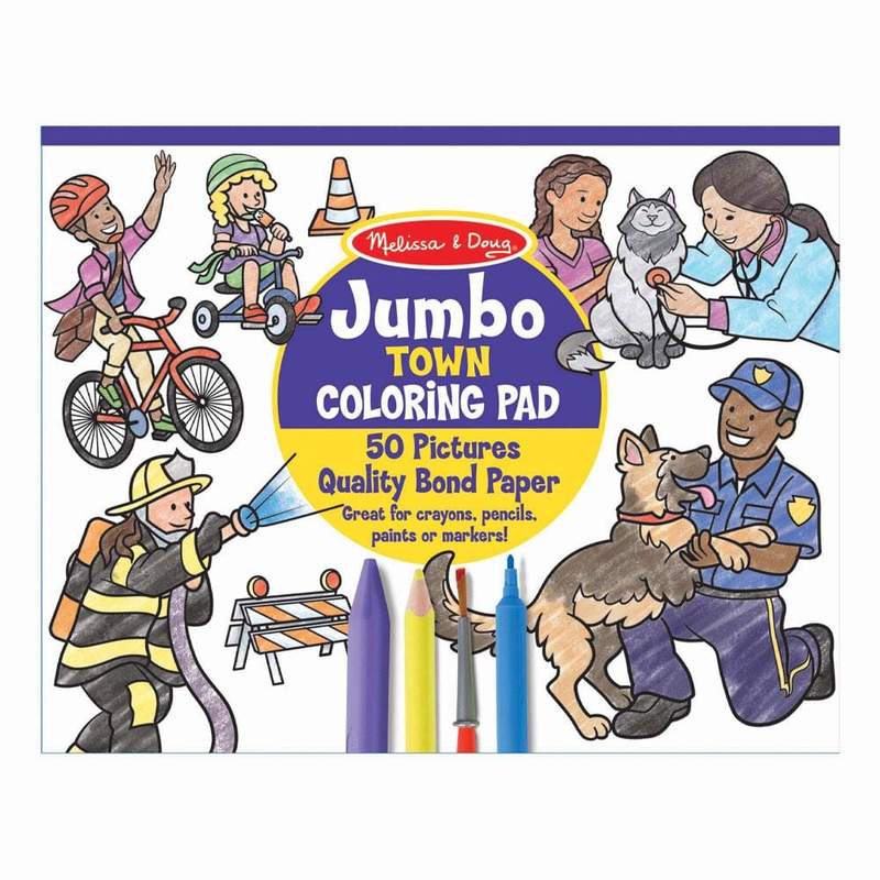Melissa and Doug Jumbo Town Colouring Pad | Stay At Home Mum
