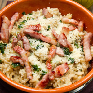 Slow Cooker Bacon Risotto