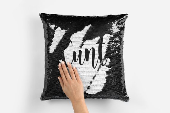 Sequin Cunt Cushion | Stay at Home Mum