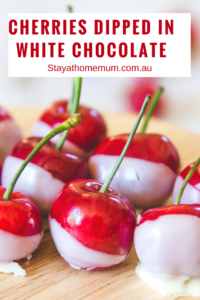 Cherries dipped in white chocolate